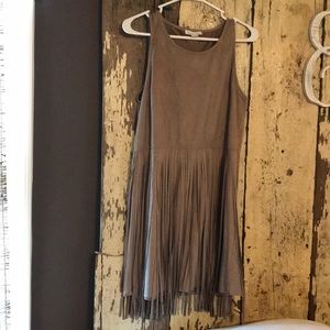 Suede fringe dress